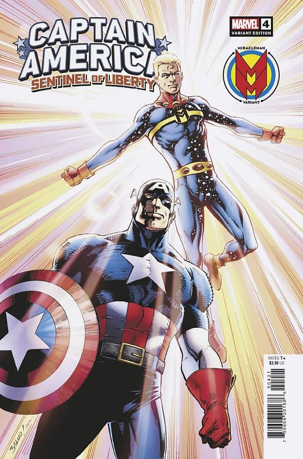 Cover image for CAPTAIN AMERICA: SENTINEL OF LIBERTY 4 BAGLEY MIRACLEMAN VARIANT
