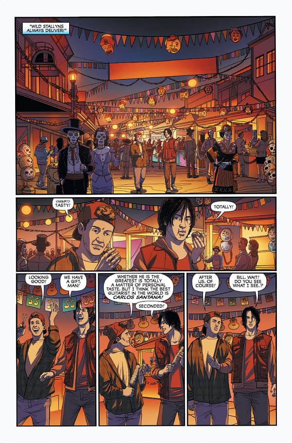 Preview of Bill & Ted's Day of the Dead #1, by Josh Trujillo, John Barber, Garrie Gastonny, Wayne Nichols, in stores November 2nd, 2022 from Opus Comics