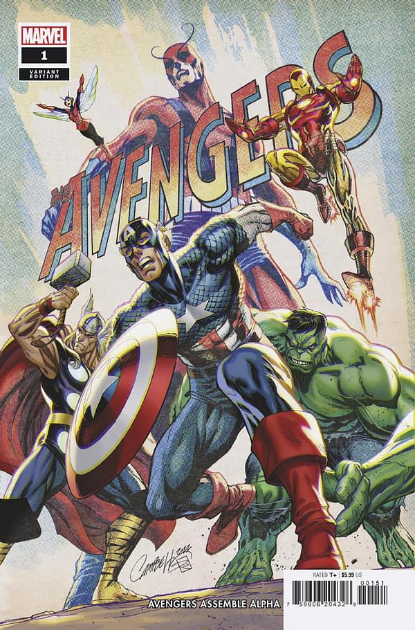 Cover image for AVENGERS ASSEMBLE ALPHA 1 JS CAMPBELL ANNIVERSARY VARIANT