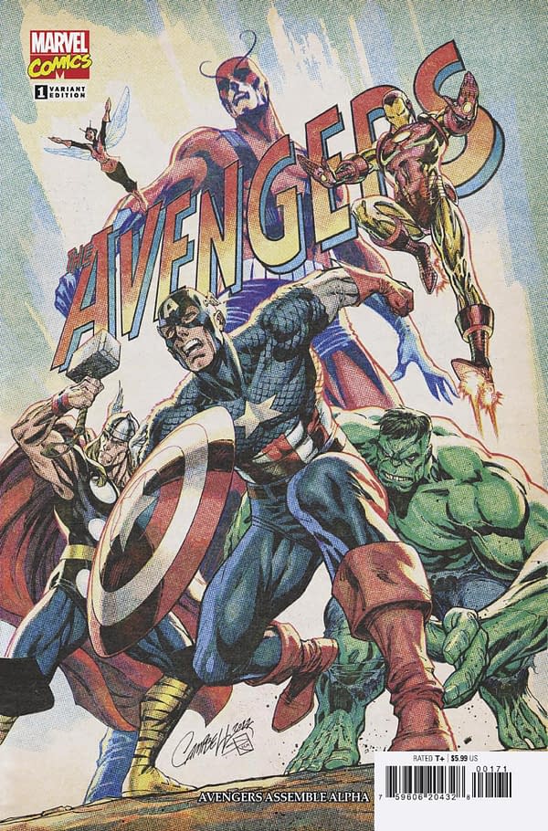 Cover image for AVENGERS ASSEMBLE ALPHA 1 JS CAMPBELL RETRO ANNIVERSARY VARIANT