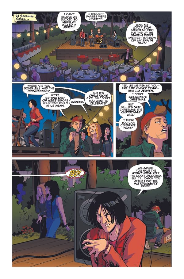 Preview of Bill & Ted's Excellent Holiday Special #1, by John Barber, Butch Mapa, and Juan Samu