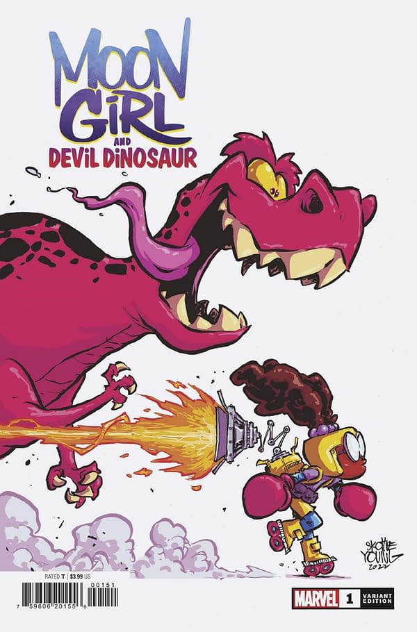 Cover image for MOON GIRL AND DEVIL DINOSAUR 1 YOUNG VARIANT