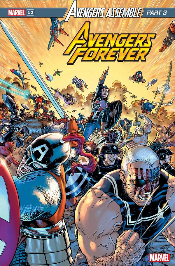 Cover image for AVENGERS FOREVER #12 AARON KUDER COVER
