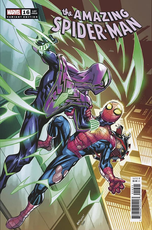 Cover image for AMAZING SPIDER-MAN 16 MCGUINNESS DARK WEB VARIANT [DWB]