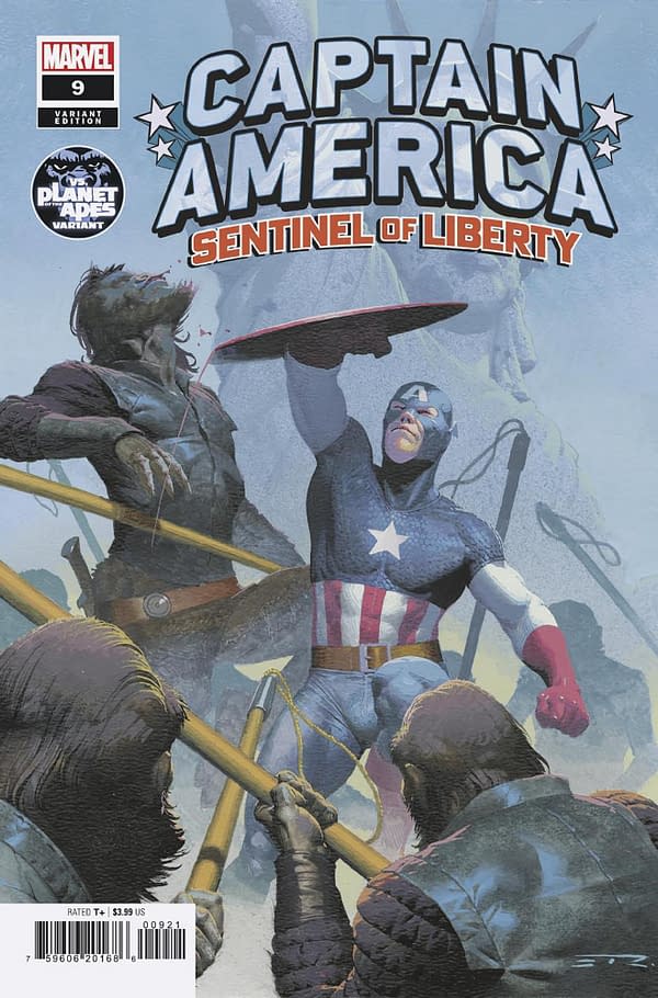 Cover image for CAPTAIN AMERICA: SENTINEL OF LIBERTY 9 RIBIC PLANET OF THE APES VARIANT