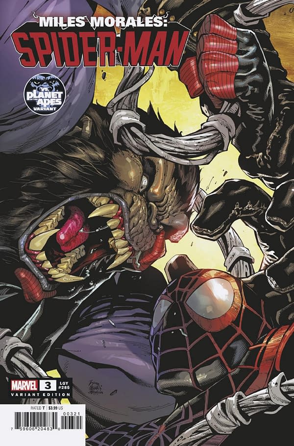 Cover image for MILES MORALES: SPIDER-MAN 3 STEGMAN PLANET OF THE APES VARIANT