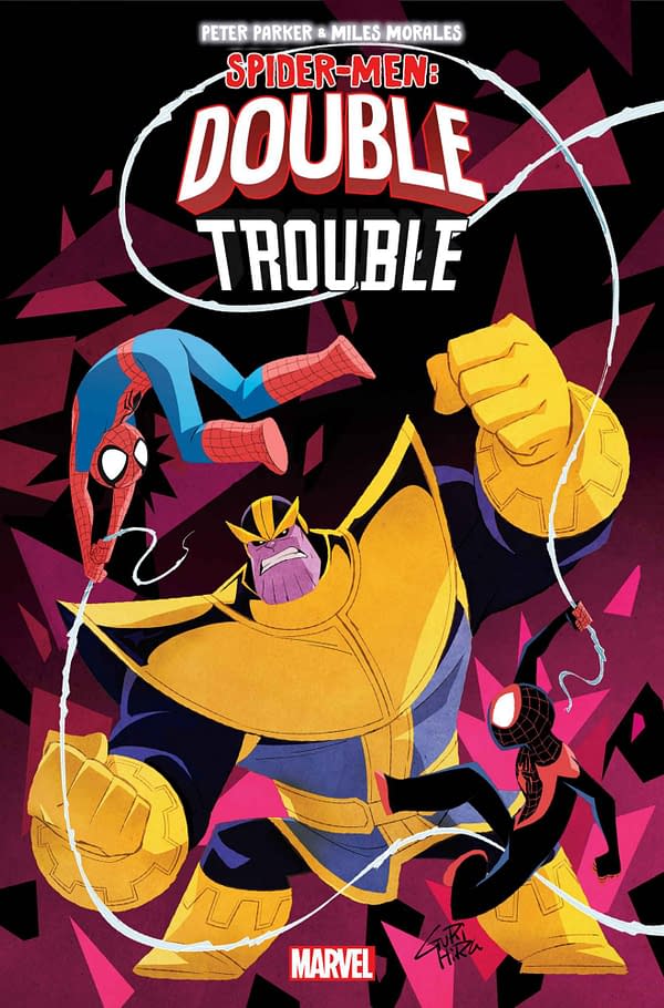 Cover image for PETER PARKER & MILES MORALES: SPIDER-MEN - DOUBLE TROUBLE #4 GURIHIRU COVER