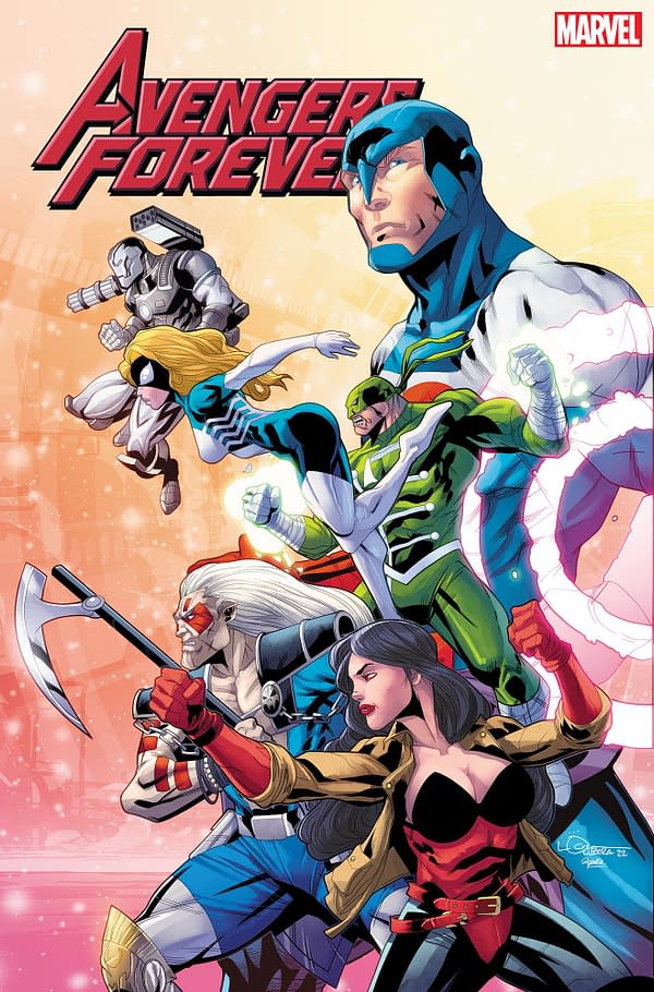 Cover image for AVENGERS FOREVER 14 LUBERA 90'S AVENGERS ASSEMBLE CONNECTING VARIANT