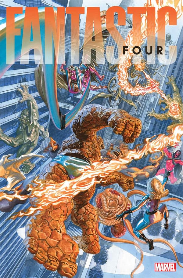 Cover image for FANTASTIC FOUR #4 ALEX ROSS COVER