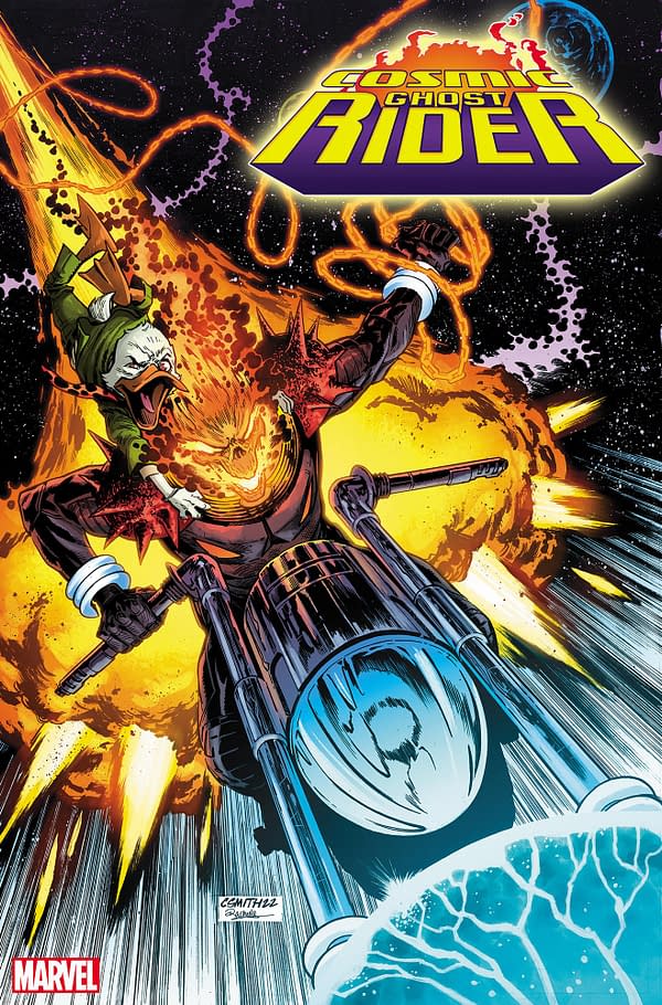Cover image for COSMIC GHOST RIDER 1 SMITH HOWARD THE DUCK VARIANT
