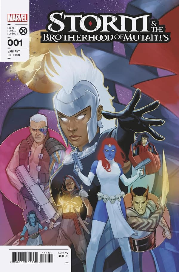 Cover image for STORM & THE BROTHERHOOD OF MUTANTS 1 NOTO SOS FEBRUARY CONNECTING VARIANT [SIN]