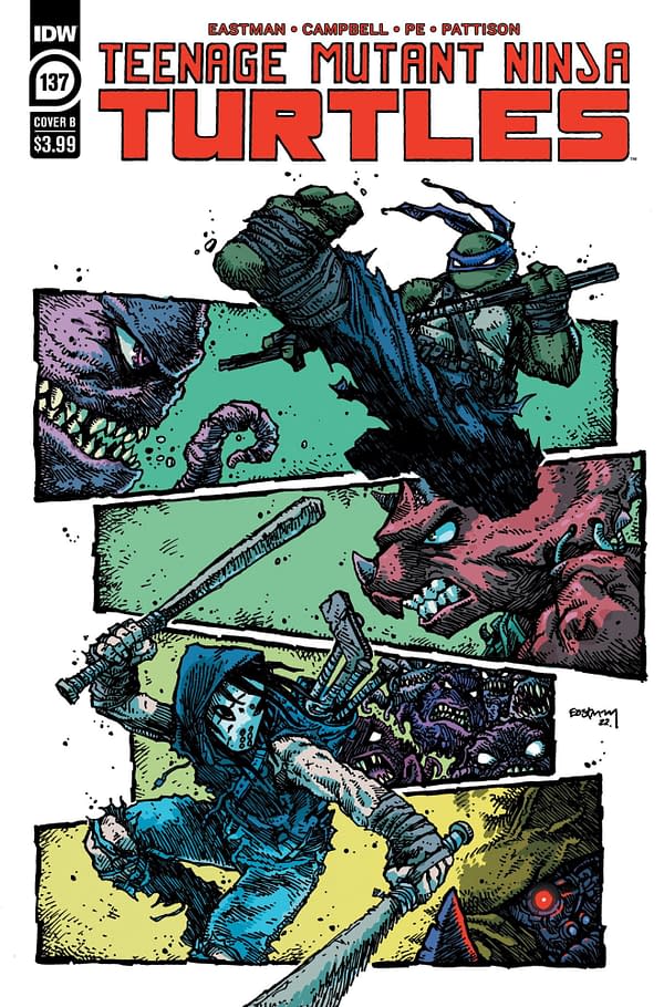Cover image for TMNT ONGOING #137 CVR B KEVIN EASTMAN & CAMPBELL (RES)