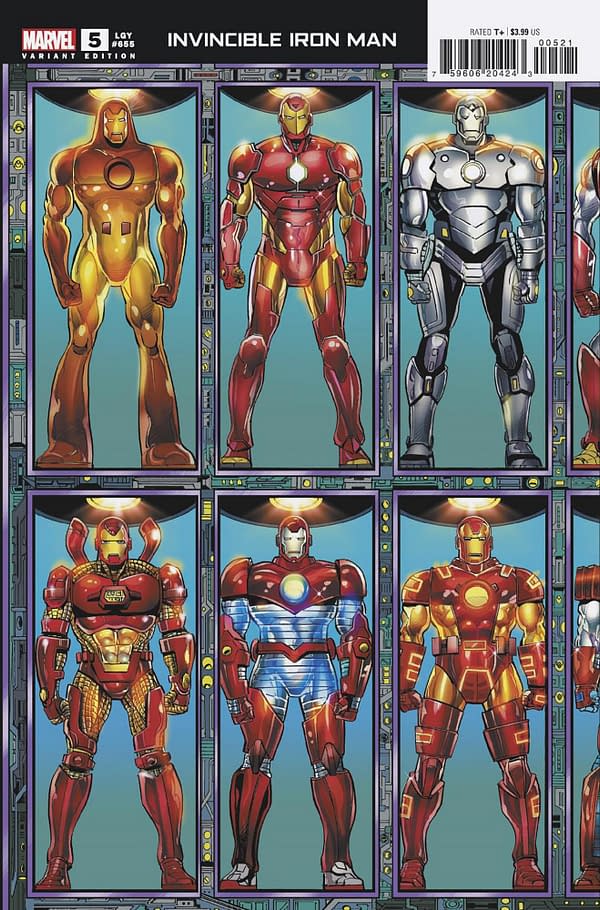 Cover image for INVINCIBLE IRON MAN 5 BOB LAYTON CONNECTING VARIANT