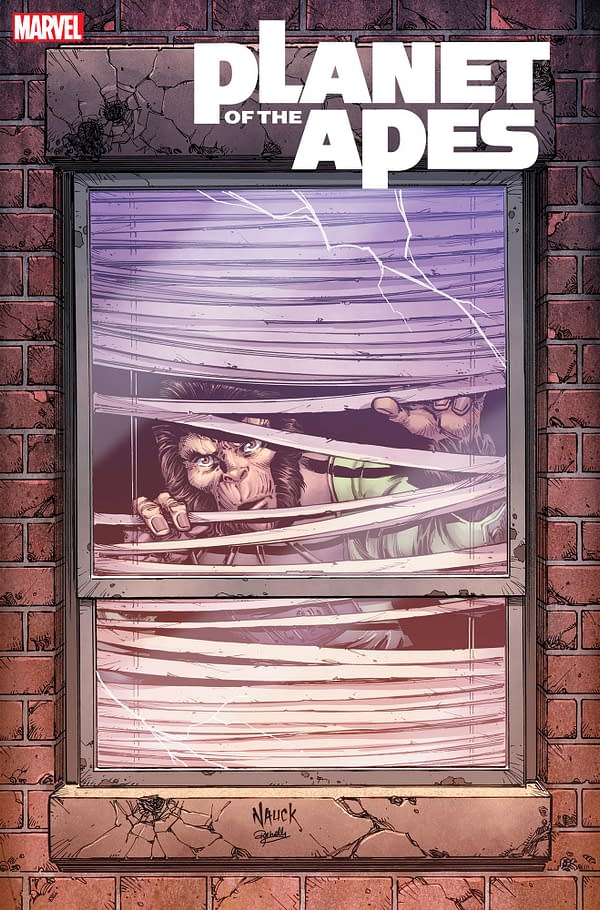 Cover image for PLANET OF THE APES 1 TODD NAUCK WINDOWSHADES VARIANT