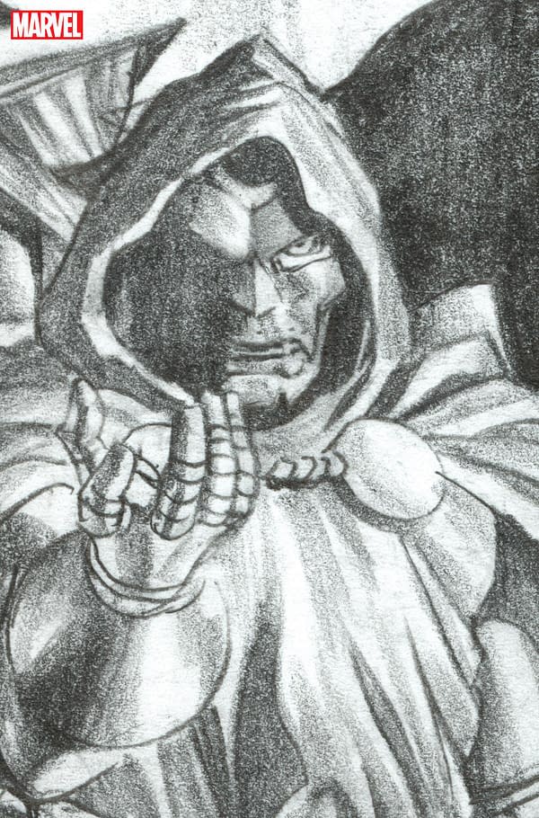 Cover image for GUARDIANS OF THE GALAXY 1 ALEX ROSS TIMELESS DOCTOR DOOM VIRGIN SKETCH VARIANT