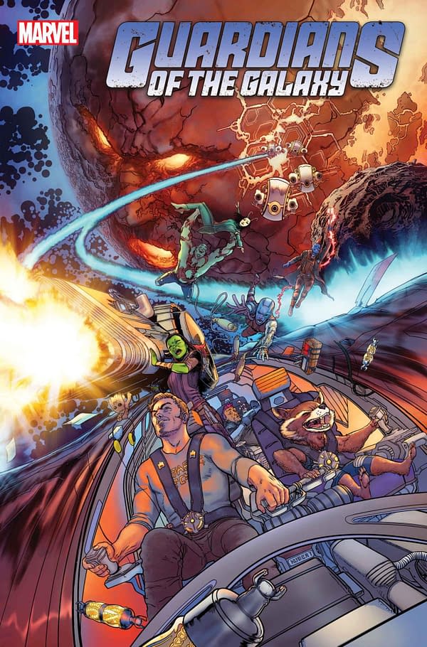 Cover image for GUARDIANS OF THE GALAXY 1 AARON KUDER INFINITY SAGA PHASE 3 VARIANT