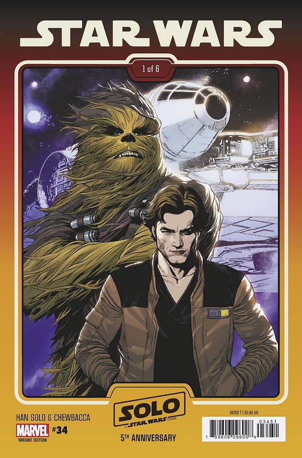 Cover image for STAR WARS 34 LEINIL YU HAN SOLO & CHEWBACCA SOLO 5TH ANNIVERSARY MOVIE VARIANT