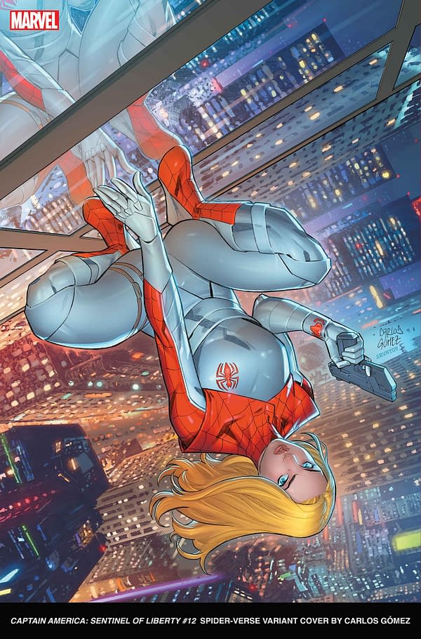 Cover image for CAPTAIN AMERICA: SENTINEL OF LIBERTY 12 CARLOS GOMEZ SPIDER-VERSE VARIANT