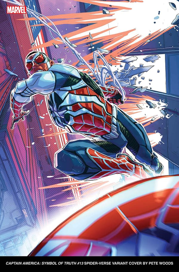 Cover image for CAPTAIN AMERICA: SYMBOL OF TRUTH 13 PETE WOODS SPIDER-VERSE VARIANT
