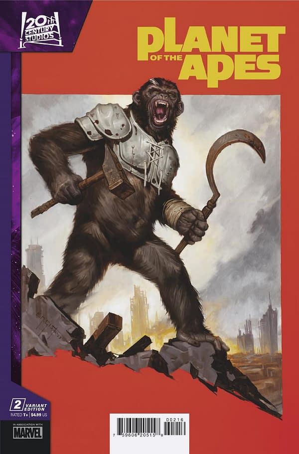 Cover image for PLANET OF THE APES 2 E.M. GIST VARIANT