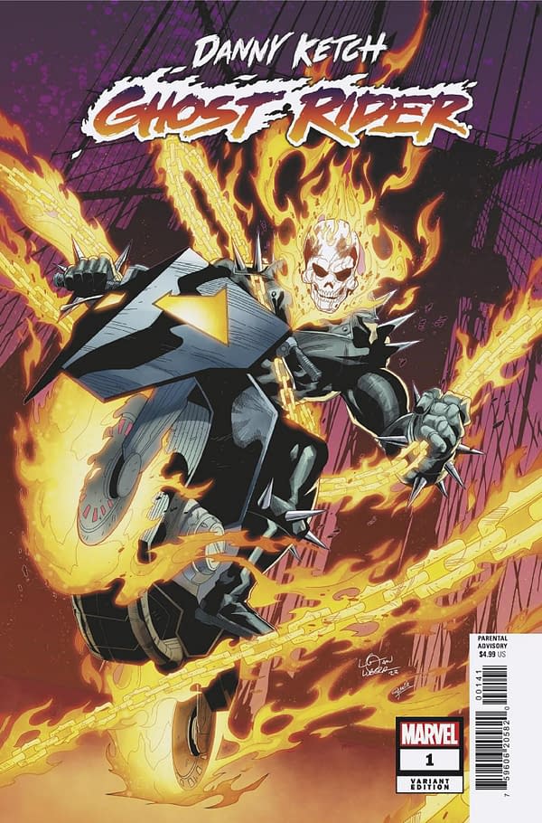 Cover image for DANNY KETCH: GHOST RIDER 1 LOGAN LUBERA VARIANT