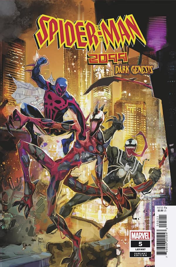 Cover image for SPIDER-MAN 2099: DARK GENESIS 5 ROD REIS CONNECTING VARIANT