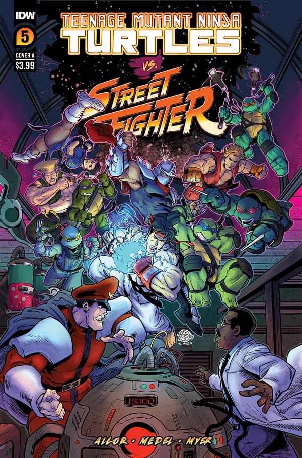Cover image for TEENAGE MUTANT NINJA TURTLES VS. STREET FIGHTER #5 ARIEL MEDEL COVER