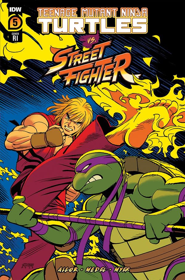 Cover image for Teenage Mutant Ninja Turtles Vs. Street Fighter #5 Variant RI (100) (Romero)
