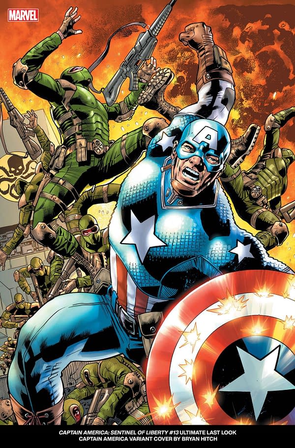 Cover image for CAPTAIN AMERICA: SENTINEL OF LIBERTY 13 BRYAN HITCH ULTIMATE LAST LOOK VARIANT
