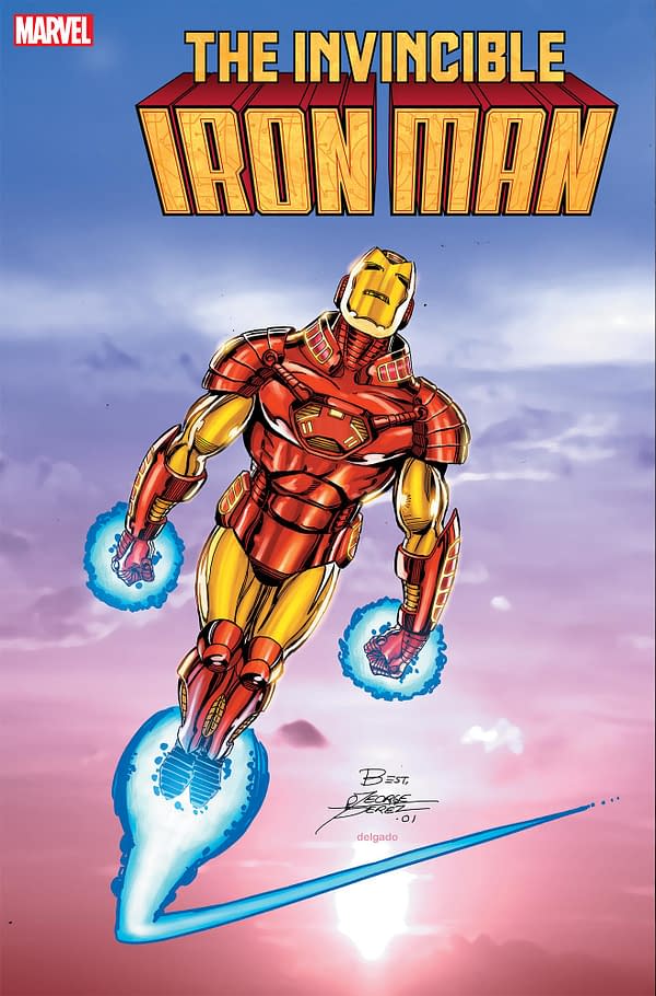 Cover image for INVINCIBLE IRON MAN 8 GEORGE PEREZ VARIANT