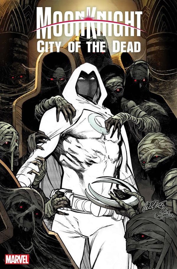 Cover image for MOON KNIGHT: CITY OF THE DEAD 1 PEPE LARRAZ FOIL VARIANT