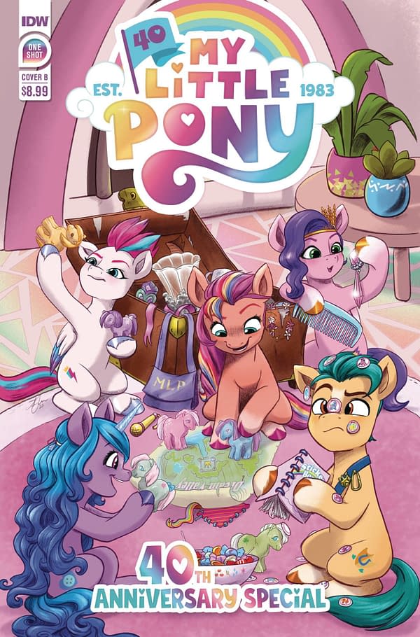Cover image for MY LITTLE PONY 40TH ANNIVERSARY SPECIAL CVR B MEBBERSON