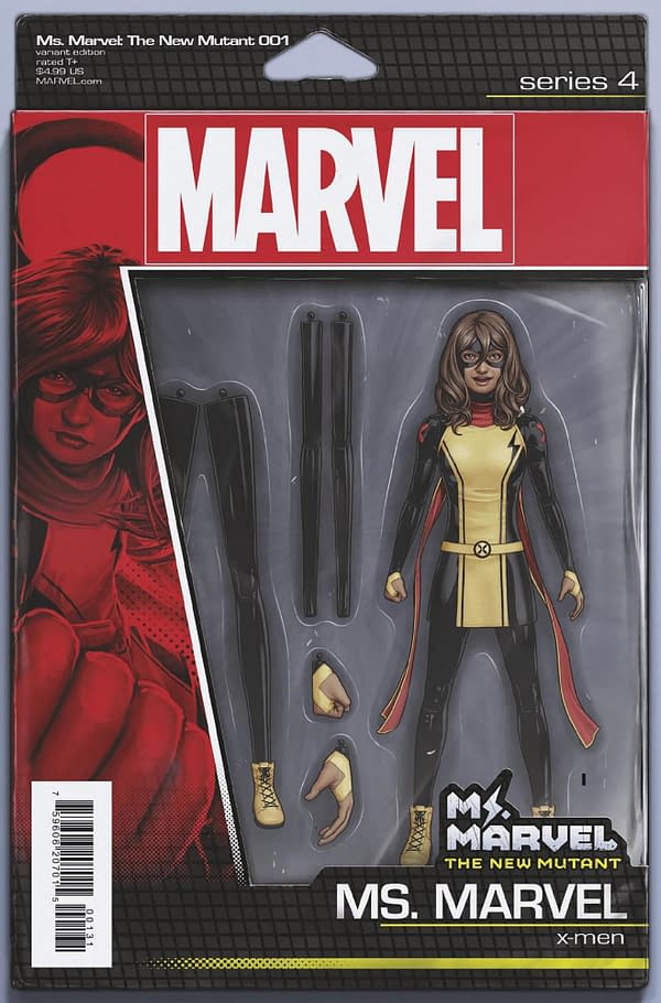 Cover image for MS. MARVEL: THE NEW MUTANT 1 JOHN TYLER CHRISTOPHER ACTION FIGURE VARIANT