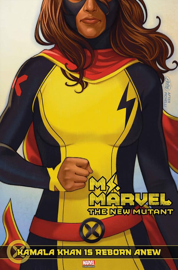 Cover image for MS. MARVEL: THE NEW MUTANT 1 BETSY COLA HOMAGE VARIANT