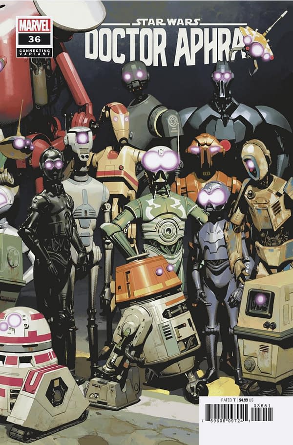 Cover image for STAR WARS: DOCTOR APHRA 36 JOSEMARIA CASANOVAS DROIDS CONNECTING VARIANT [DD]
