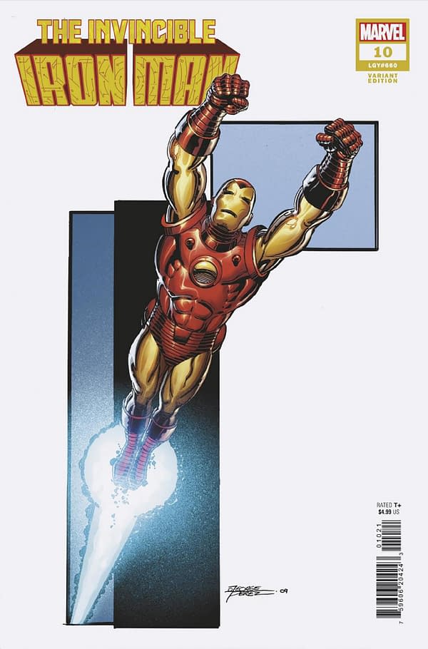 Cover image for INVINCIBLE IRON MAN 10 GEORGE PEREZ VARIANT [FALL]