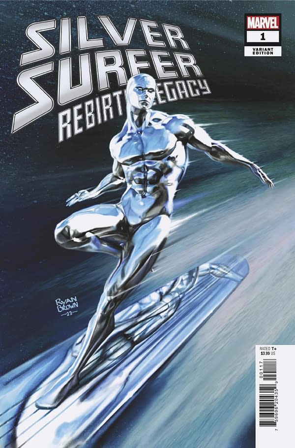 Cover image for SILVER SURFER REBIRTH: LEGACY 1 RYAN BROWN VARIANT