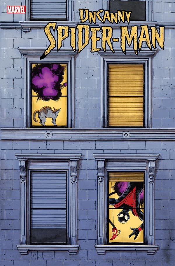 Cover image for UNCANNY SPIDER-MAN 1 DAVE WACHTER WINDOWSHADES VARIANT [FALL]