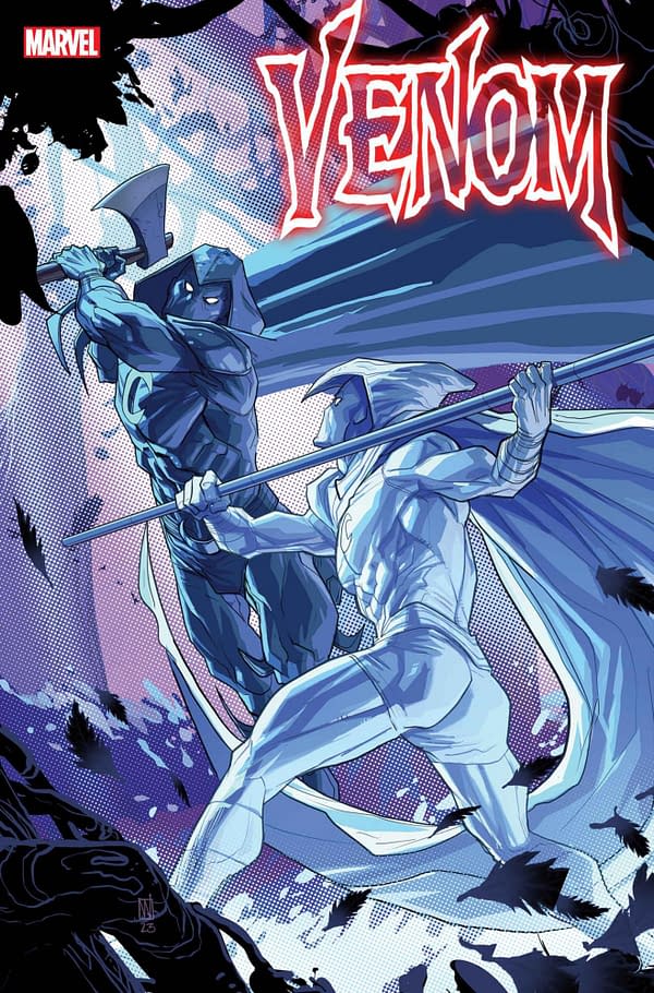 Cover image for VENOM 27 PETE WOODS KNIGHT'S END VARIANT