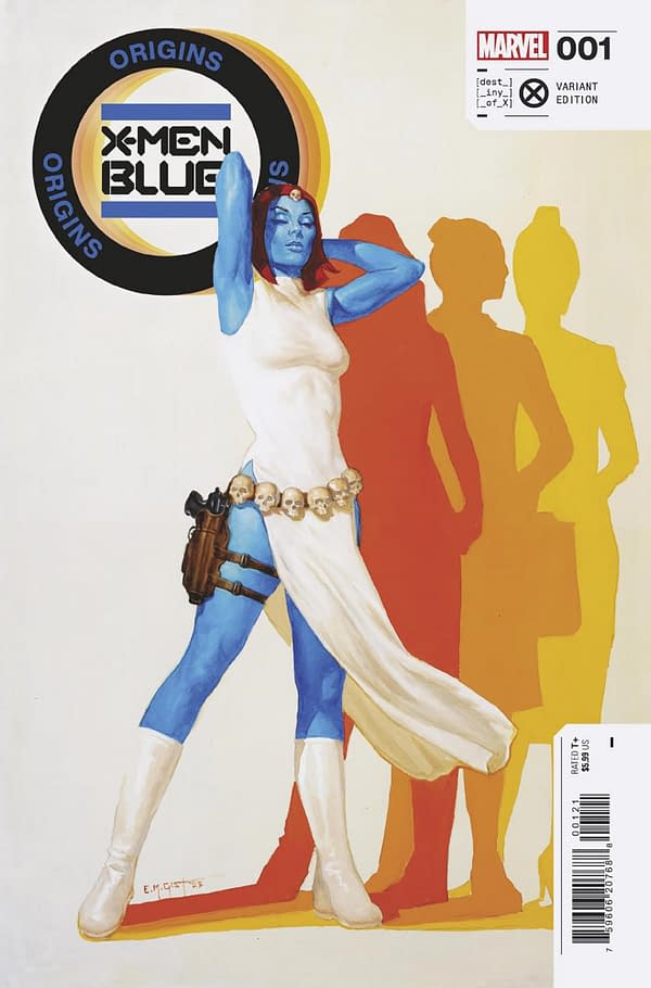 Cover image for X-MEN BLUE: ORIGINS 1 E.M. GIST MYSTIQUE VARIANT