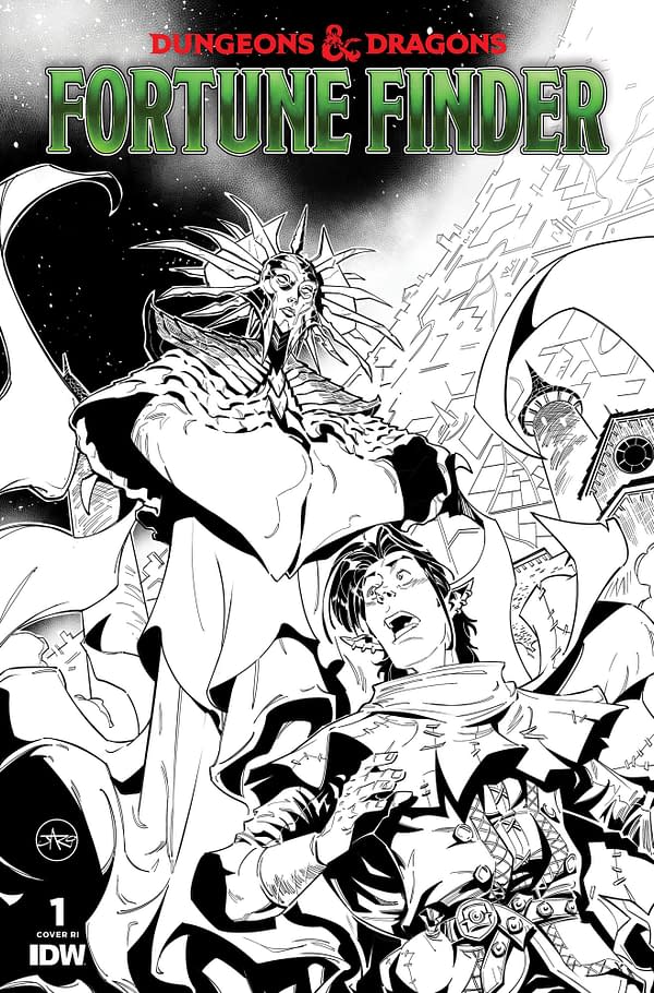 Cover image for Dungeons & Dragons: Fortune Finder #1 Variant RI (10) (Jaro B&W)