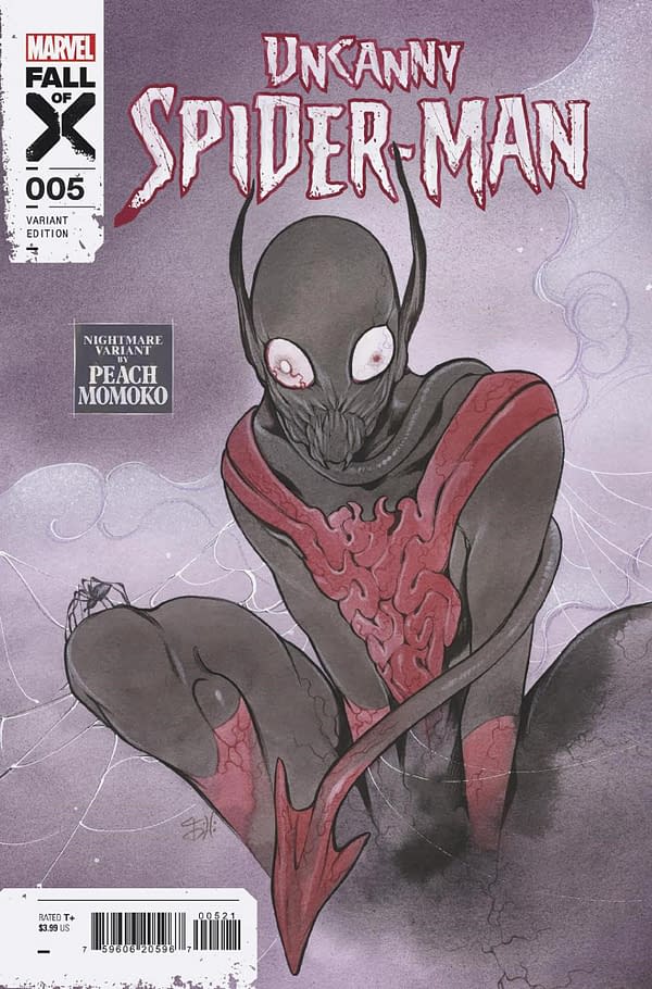 Cover image for UNCANNY SPIDER-MAN 5 PEACH MOMOKO NIGHTMARE VARIANT [FALL]