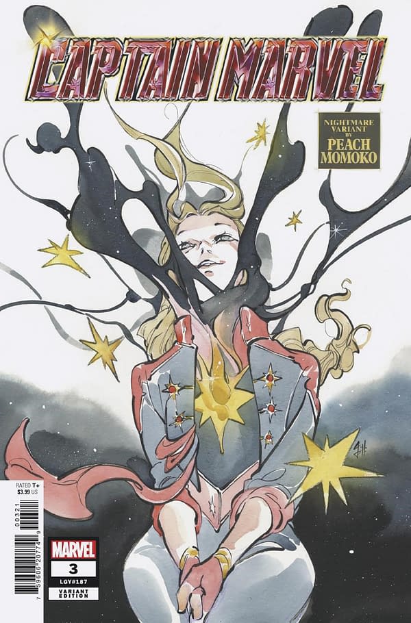 Cover image for CAPTAIN MARVEL 3 PEACH MOMOKO NIGHTMARE VARIANT