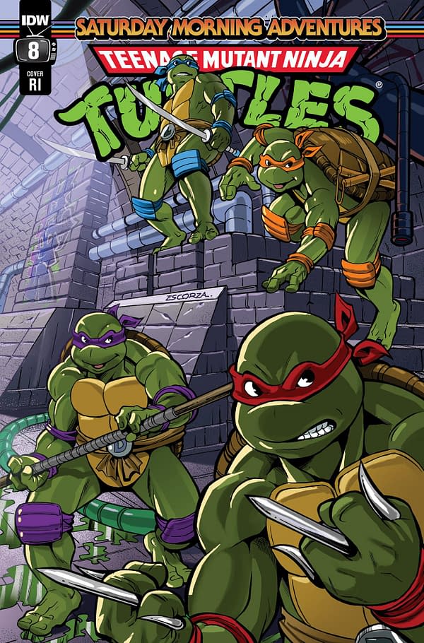 Cover image for Teenage Mutant Ninja Turtles: Saturday Morning Adventures #8 Variant RI (10) (Escorzas)