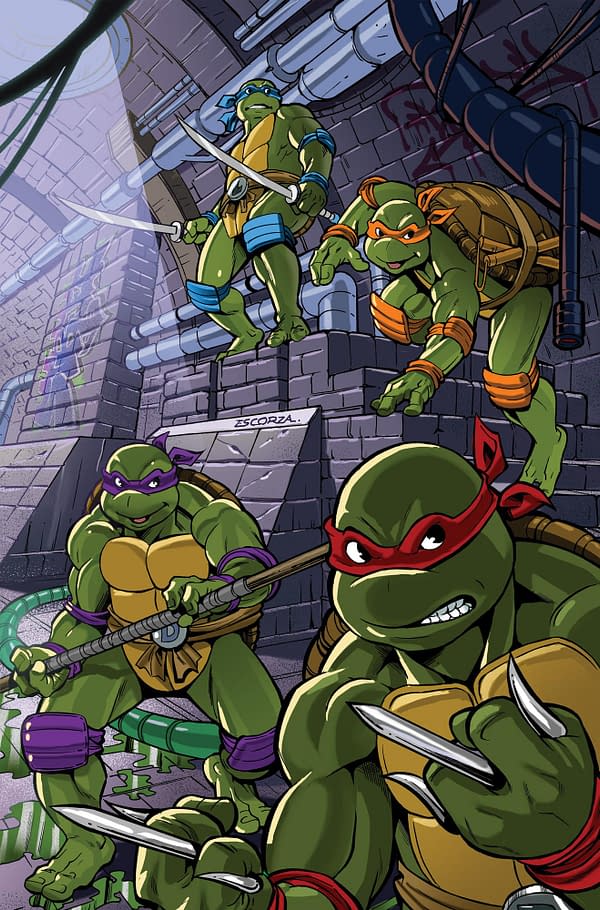 Cover image for Teenage Mutant Ninja Turtles: Saturday Morning Adventures #8 Variant RI (25) (Escorzas Full Art)