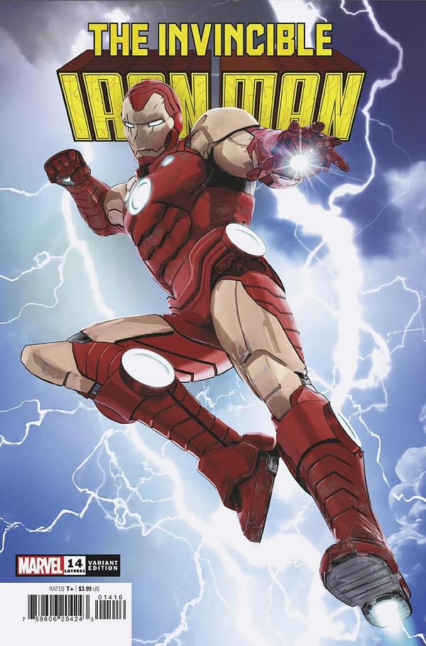 Cover image for INVINCIBLE IRON MAN 14 MIKE MAYHEW VARIANT