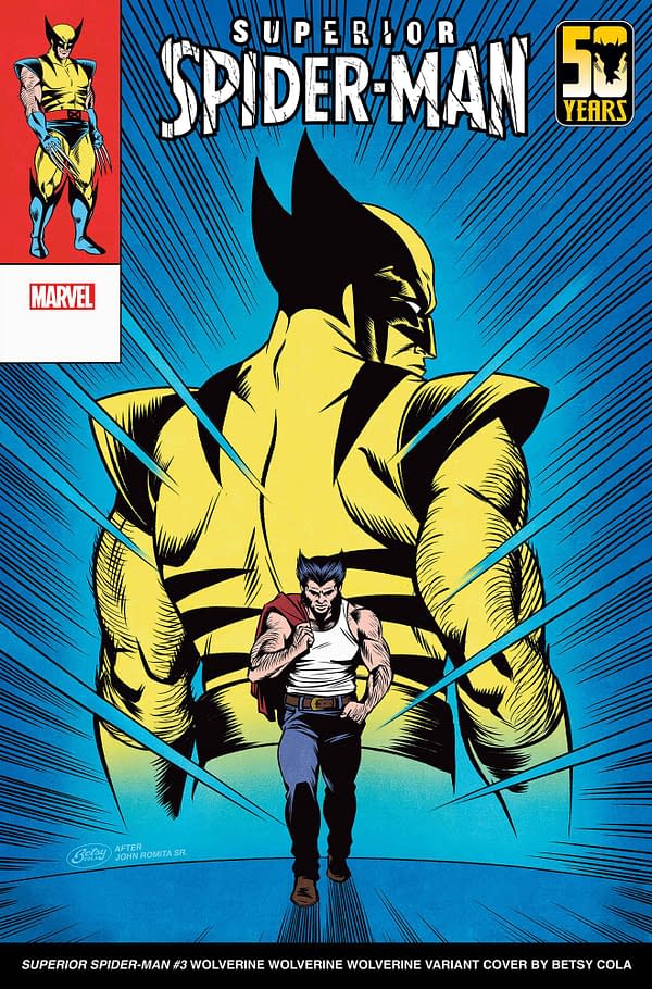 Cover image for SUPERIOR SPIDER-MAN 3 BETSY COLA WOLVERINE WOLVERINE WOLVERINE VARIANT