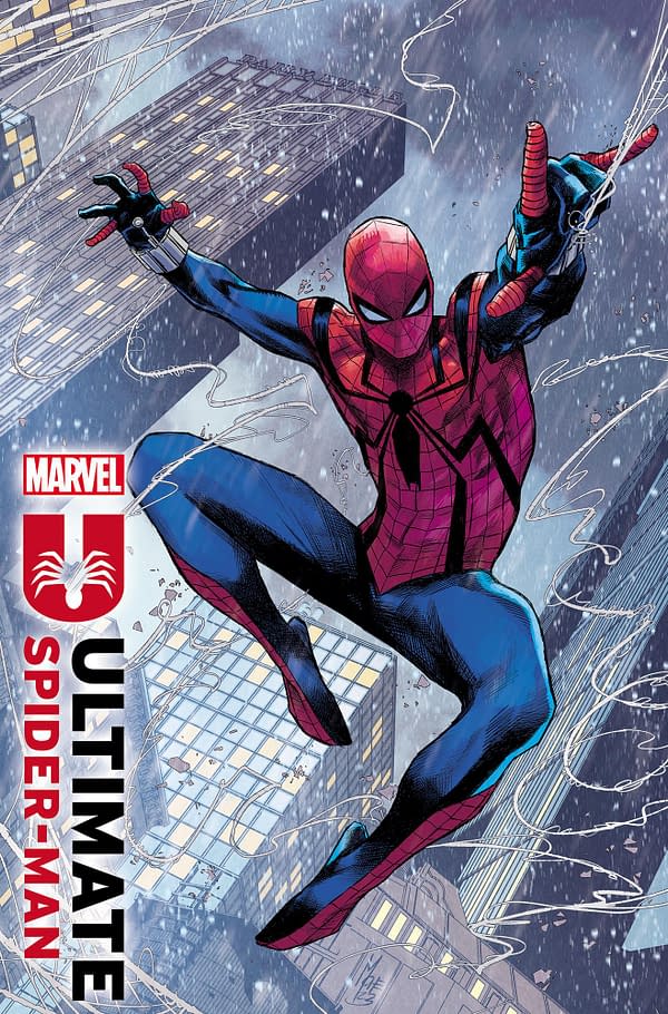 Cover image for ULTIMATE SPIDER-MAN 1 MARCO CHECCHETTO COSTUME TEASE VARIANT B