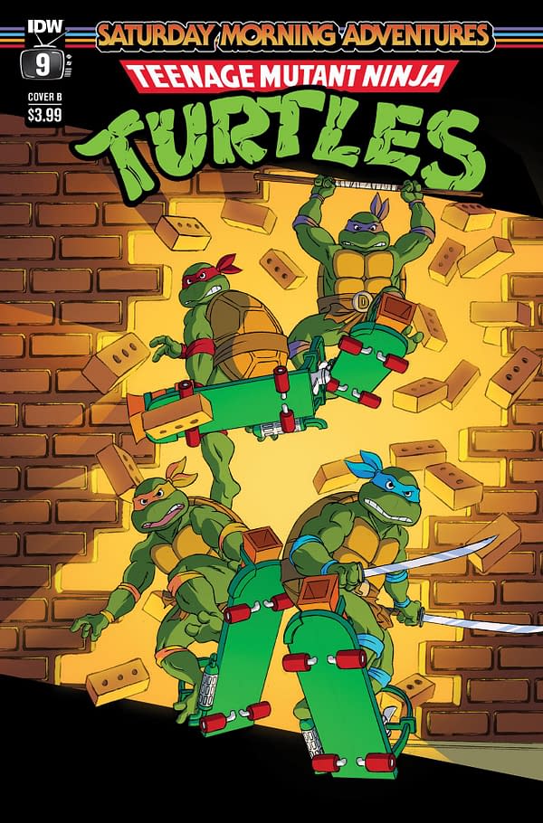 Cover image for Teenage Mutant Ninja Turtles: Saturday Morning Adventures #9 Variant B (Schoening)