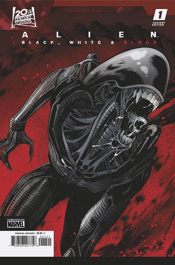 Cover image for ALIEN: BLACK, WHITE & BLOOD 1 ELENA CASAGRANDE VARIANT